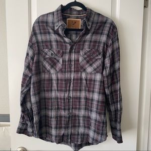 Outdoor Life Long Sleeve Plaid Flannel Shirt